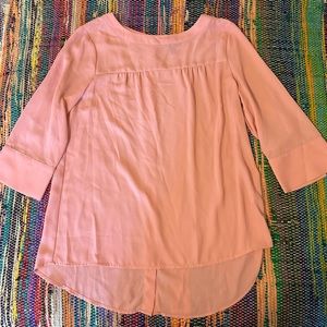 Banana Republic Pink Button Back Blouse Size L